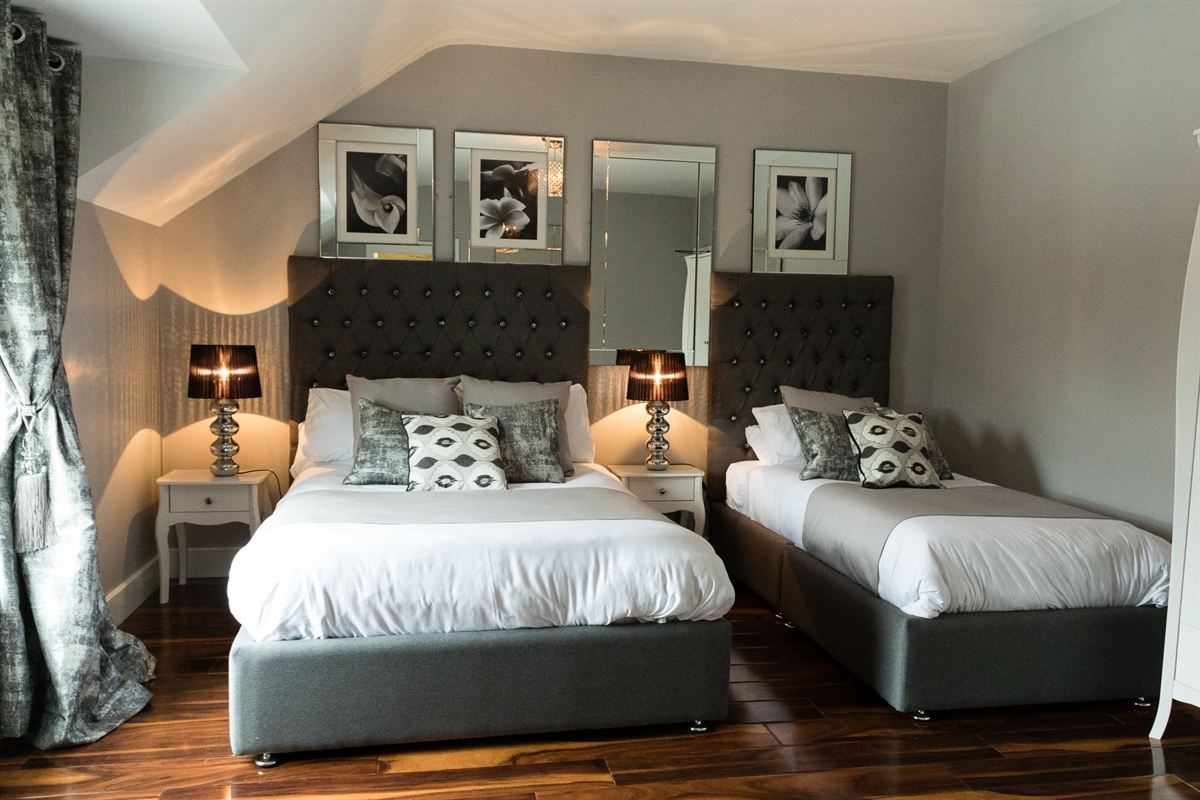 A four-star guest room above the restaurant at The Tailor's House, Ballygawley